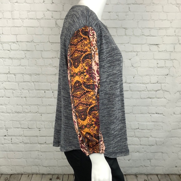 1X 2X Style & Co Colorblock Bubble Sleeve Top Plus - Picture 4 of 6